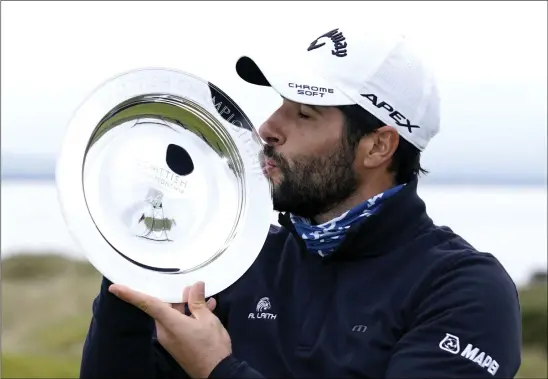  ??  ?? Adrian Otaegui is the third Spaniard to win a European Tour title on Scottish soil after Seve Ballestero­s and Rafa Cabrera