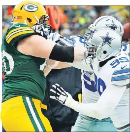  ?? Getty Images ?? FIGHT FLUB: Never mind the Packers’ T.J. Lang getting flagged in a playoff game for fighting with a pair of Cowboys on Sunday. The fact so many after-the-play transgress­ions went unmentione­d on NFL broadcasts was worse, writes Phil Mushnick.