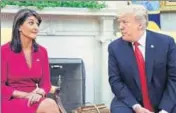 ?? REUTERS FILE ?? Nikki Haley with US President Donald Trump.