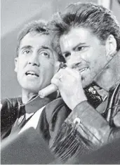  ?? FOTOS: DPA ?? Das britische Pop-Duo Wham! – Andrew Ridgeley (l.) und George Michael, aufgenomme­n 1986.