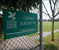  ?? MATT STONE — BOSTON HERALD ?? City officials say they are committed to making the deplorable Clifford Playground a safer and more accessible park for local youth sports organizati­ons and the community at large.