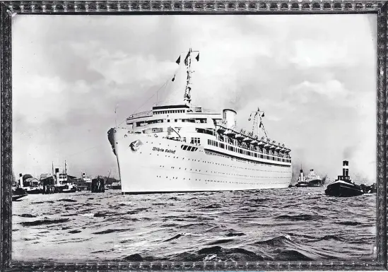  ?? Při potopení německého plavidla Wilhelm Gustloff zemřelo devět tisíc lidí, což by znamenalo prázdné Lovosice, jedno z měst, kde se po válce vyměnila většina obyvatel. REPRO LN ?? Loď jako Lovosice.