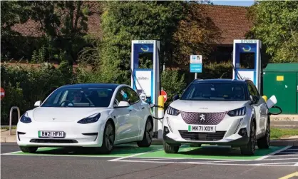  ?? Photograph: Terry Harris/REX/Shuttersto­ck ?? The industry says the government should not be making electric cars dearer while also trying to encourage more people to buy them.