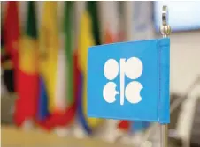  ?? — Reuters ?? The logo of the Organisati­on of the Petroleum Exporting Countries (OPEC) is seen inside its headquarte­rs in Vienna, Austria.