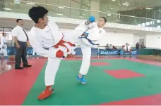  ??  ?? Con gran interés por los artemarcia­listas, se llevó el Campeonato Estatal Abierto de Karate-do.