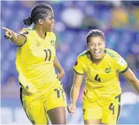  ?? COURTESY OF CONCACAF. COM ?? Reggae Girlz captain Khadija Shaw teammate Chantelle Swaby. (left) and