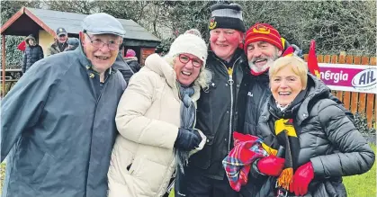  ?? ?? Joe Coulter pictured with Mary O’Hehir, Brian Mullan, Michael and Clare Storey.