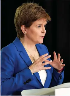  ??  ?? TRUCE BROKEN: Sturgeon is winning the propaganda battle