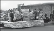  ?? Westside Eagle Observer/SUSAN HOLLAND ?? The junior class at Gravette High School won second place in the homecoming parade float competitio­n with their Toy Story themed float and its slogan, “To Victory and Beyond.” Mr. Potato Head even joined the juniors for a ride on the float.