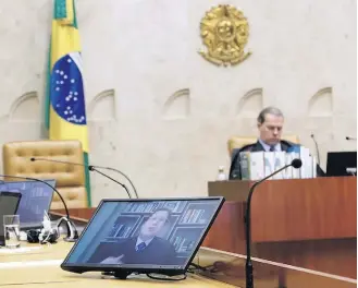  ?? FELLIPE SAMPAIO /STF ?? Debate. Supremo vota ADI apresentad­a pela Rede contra MP que corta salário e jornada