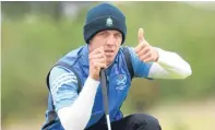  ?? Pictures: SNS Group. ?? Far left: Grant Forrest gives the thumbs up before putting on the 13th green; left: Jack McDonald on the fourth fairway; right: Scot Robert MacIntyre in action during his third round loss to McDonald.