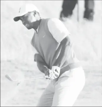  ??  ?? The 147th Open Championsh­ip, Carnoustie, Britain - Tiger Woods in action during the first round (REUTERS/Paul Childs)