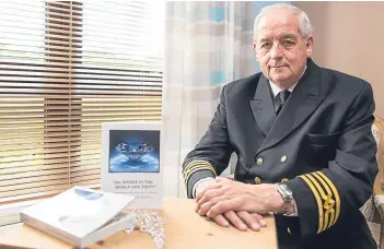  ?? Pictures: Steven Brown. ?? Captain Douglas Harvey with his novel and some mock diamonds. The reader who solves the puzzle in his new book could win the real thing.