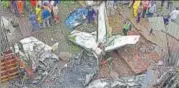  ?? VIJAYANAND GUPTA/HT FILE ?? The crash at Ghatkopar on June 28 last year killed five people, including four who were inside the aircraft.