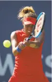  ?? Ezra Shaw / Getty Images ?? Madison Keys, who beat Lesia Tsurenko, will face Garbine Muguruza in a semifinal of the Bank of the West Classic.