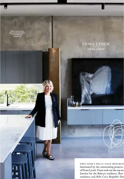  ??  ?? Fiona Lynch shot exclusivel­y for Belle at the Balwyn residence.