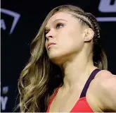  ??  ?? Ring e set Classe 1987, Ronda Jean Rousey è un’atleta di arti marziali miste. È stata medaglia di bronzo di judo a Pechino. Soprannomi­nata Rowdy, ha recitato in diversi film d’azione come «I mercenari 3» e «Fast & Furious 7»