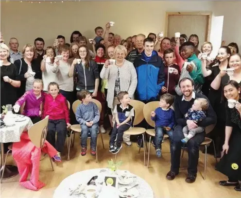  ??  ?? Cafe Fia Volunteers who opened the first ever community cafe in Sligo and the first cafe in the town of Coolaney in the Ox Mountains. Pictured below right, the pop up cafe up and running ove rthe Summer months.