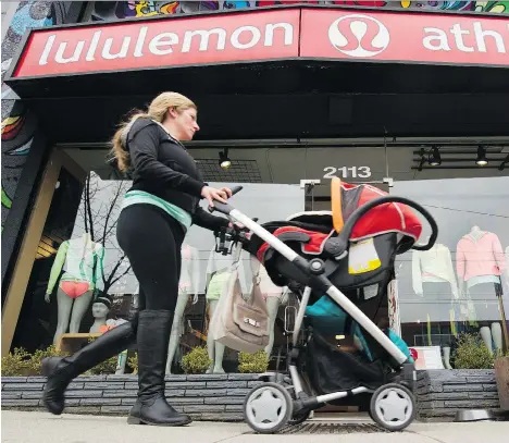  ?? GERRY KAHRMANN FILES ?? On Wednesday, athletic apparel maker Lululemon posted a net profit of $45.3 million in the quarter that ended May 1.