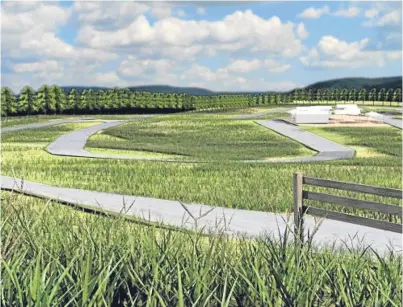  ??  ?? An artist’s impression of how the finished Glencraig Closed-Circuit Cycling Track should look.