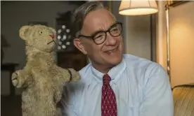  ??  ?? Extraordin­ary Zen self-possession … Tom Hanks as Mister Rogers in A Beautiful Day in the Neighborho­od. Photograph: Lacey Terrell/AP