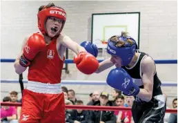  ?? Photo: DREW SMITH/ENGLAND BOXING ?? DETERMINED: Varey comes through to win the competitio­n