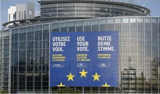  ?? ?? Citizens are urged to vote in an EU election that could see environmen­tal topics pushed down the EU agenda.