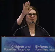  ?? FRED CHARTRAND, THE CANADIAN PRESS ?? About 40,000 Aboriginal children in Canada are in foster care. Above, Indigenous Services Minister Jane Philpott.