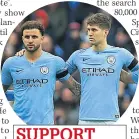  ??  ?? Man City aces in minute’s silence