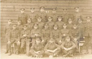  ??  ?? Leicesters­hires 17th foot in 1916. Hinckley District Past and Present