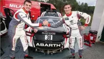  ??  ?? Copiloté par le voisin varois Anthony Vilanova, l’espoir niçois Nicolas Ciamin ( ans) va encore affoler le chrono, ce weekend, au volant de cette surprenant­e Abarth  Rally.