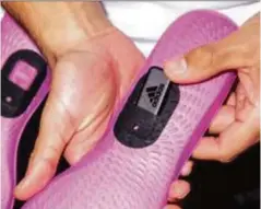  ??  ?? The adidas GMR insoles benefit from Google’s Jacquard technology.