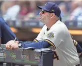  ?? MARK HOFFMAN/MILWAUKEE JOURNAL SENTINEL ?? Chris Hook has been the Brewers’ pitching coach at the MLB level since 2019.