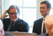  ?? Andrew Harnik / Associated Press ?? Steve Bannon (left) and Jared Kushner reportedly did government business on private email accounts.