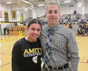  ?? Contribute­d ?? Amity girls basketball coach Nick Dottori with his daughter Luciana.