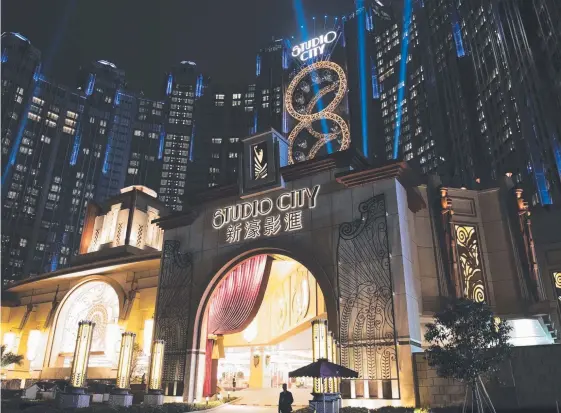  ?? Picture: BLOOMBERG ?? Crown Resorts has exited Macau and the Studio City casino resort, pictured, which was developed by Melco Crown Entertainm­ent Ltd.