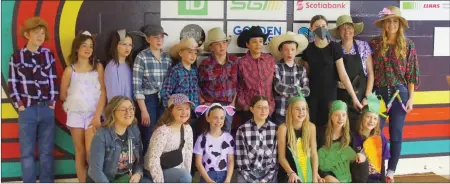  ?? ?? Three ECS teams participat­ed in the 2023 Ability Bowl and they dressed in accordance with the AgriBowl theme. The teams were called Veggie Tales, Fantastic Farm Girls and the Speedy Creek Cowboys.