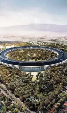  ?? FOTO: DPA ?? Studie der fast fertigen neuen Zentrale des IT-Riesen Apple in Cupertino.