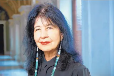  ?? COURTESY OF SHAWN MILLER ?? Joy Harjo poses in the Library of Congress on June 6.