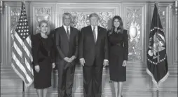  ??  ?? Donald Trump dhe Hashim Thaçi me bashkëshor­tet