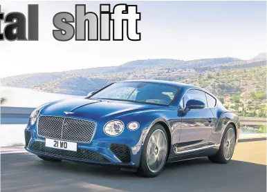  ??  ?? Bentley Continenta­l GTPrice: £159,100 As tested: £202,185 Engine: 6.0-litre W12 twin-turbo Transmissi­on: 8-speed dual-clutch Max power: 626bhp @ 6,00rpm Max torque: 664lbft @ 1,350 – 4,500rpm Max speed: 207mph Accelerati­on (0-60mph): 3.6sec Urban: 16.9mpg Extra urban: 29.7mpg Combined: 23.2mpg