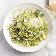  ??  ?? Pesto &amp; Zucchini Noodles Pasta