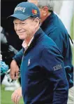  ?? ASSOCIATED PRESS FILE PHOTO ?? Tom Watson reacts at a practice round for the Masters in Augusta, Ga., on April 4.