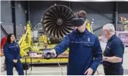  ??  ?? The new tool is designed to provide engineers with Rolls-Royce Trent XWB refresher training in a virtual environmen­t without the need for a physical engine to work on.
