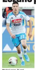  ?? MOSCA ?? Hirving Lozano, 24 anni, attaccante messicano