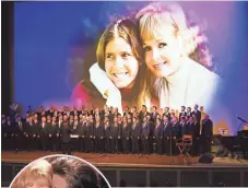  ?? WILLY SANJUAN, INVISION/AP ?? The Gay Men’s Chorus of Los Angeles performs Saturday at Forest Lawn Memorial Park, where Carrie Fisher and Debbie Reynolds are buried side by side.