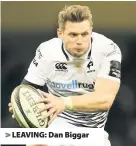  ??  ?? > LEAVING: Dan Biggar