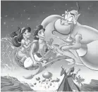  ??  ?? The animated “Aladdin” features a bare midriff for Jasmine and bare torso for Aladdin.