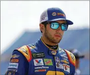  ?? JEFF ZELEVANSKY / GETTY IMAGES ?? Chase Elliott (above, at practice for Sunday’s NASCAR playoff opener at Chicagolan­d Speedway) led 42 laps and won the second stage.