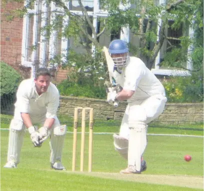  ??  ?? ●●Action from Marple Cricket Club’s game against Davenham at the weekend